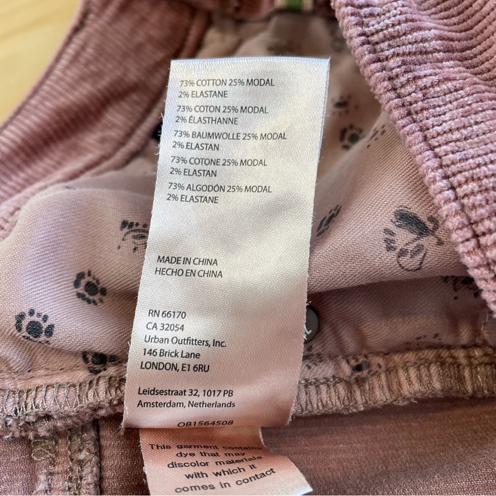 Pilcro Anthropologie Boot Cut Corduroy Pants Size 30 Rusty Rose Wine Trending! - Picture 12 of 16